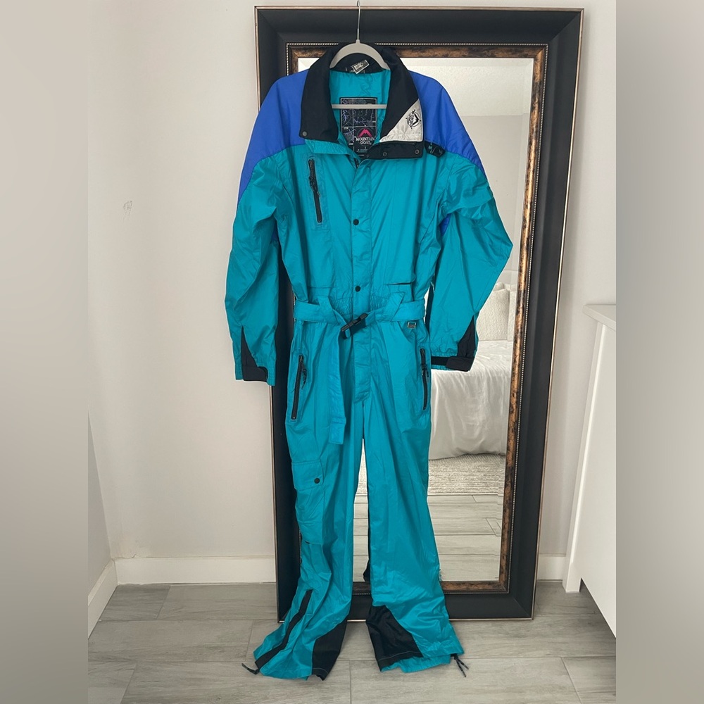 MOUNTAIN GOAT Men's Teal, Blue & Black Insulated Ski Suit Jacket - Picture 2 of 7